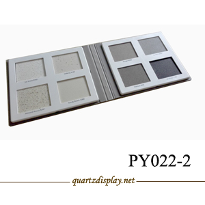 一頁(yè)四片灰色石英石樣品冊(cè)PY022-2